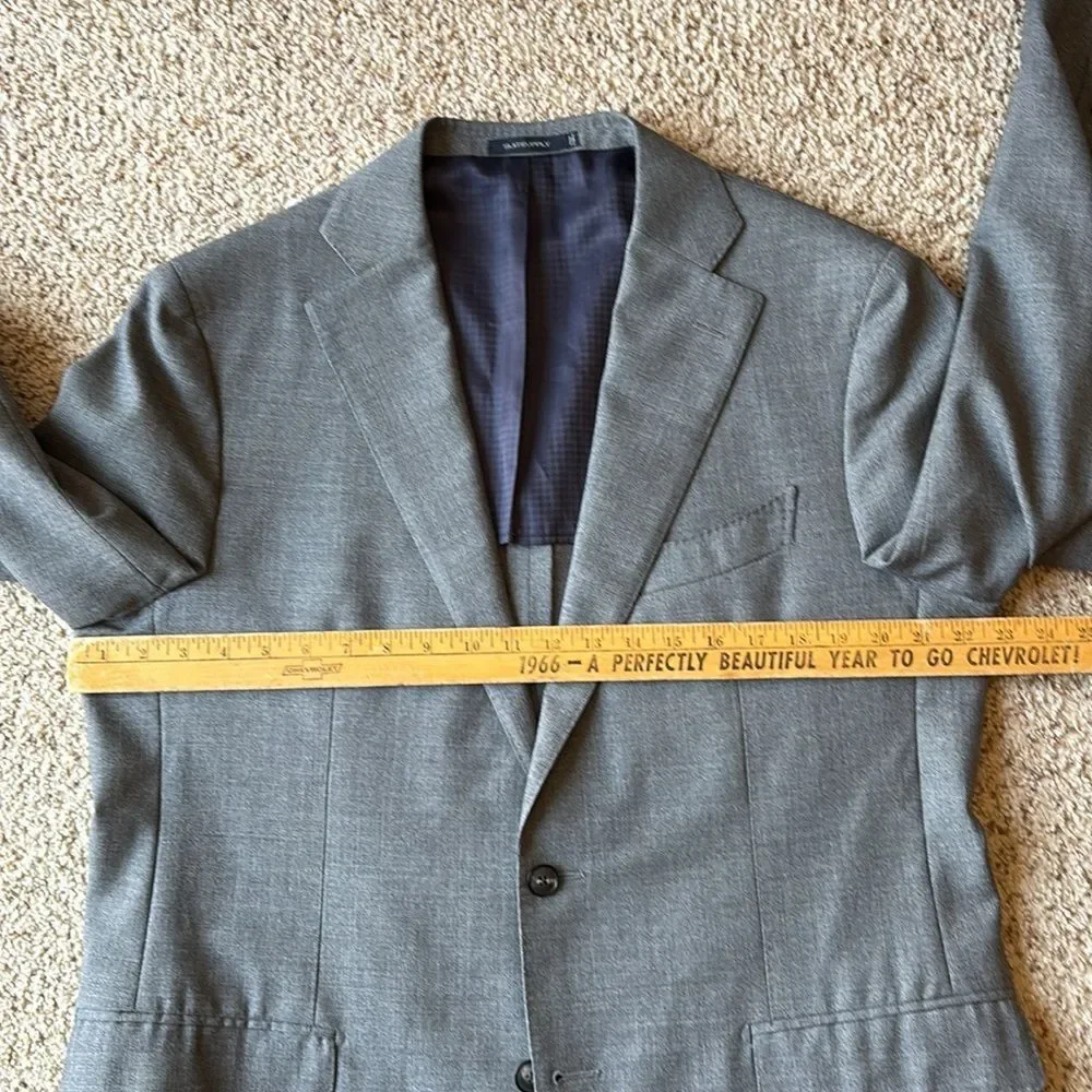 2022 SuitSupply Suit Supply La Spalla 21 Micron Tropical Wool Blazer Slim 46 R